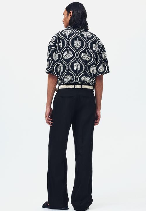 H&M - Loose fit tailored trousers - black