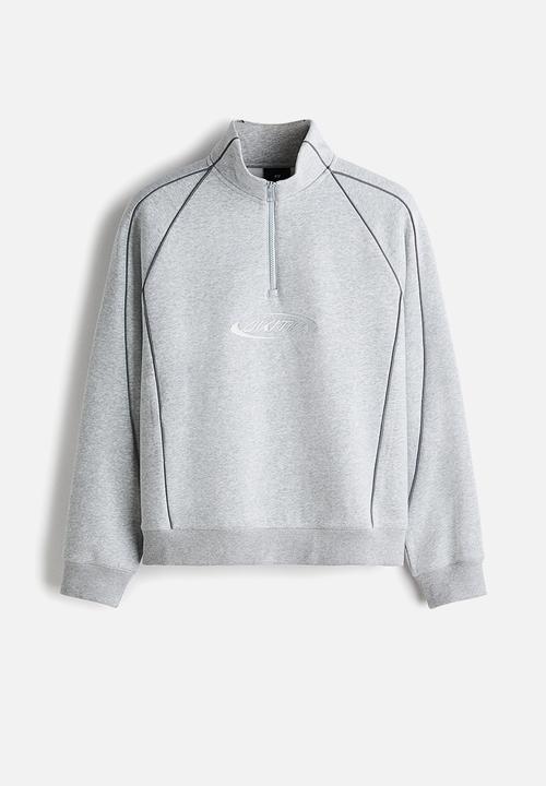 H&M - Loose fit zip-top sweatshirt - grey marl/akito