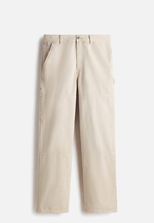 H&M - Regular fit carpenter trousers - light beige