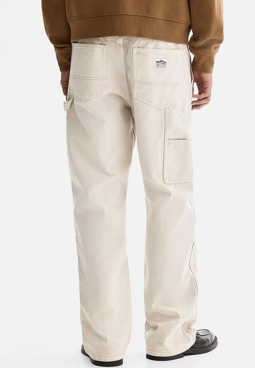 H&M - Regular fit carpenter trousers - light beige