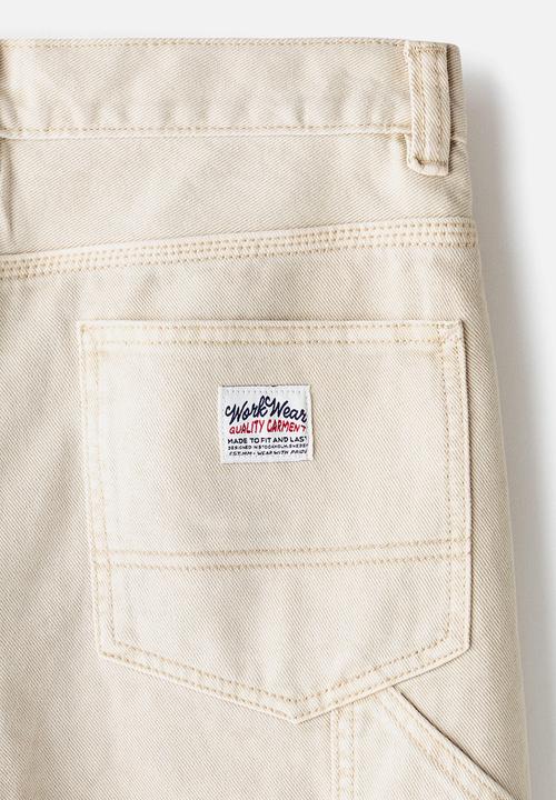 H&M - Regular fit carpenter trousers - light beige