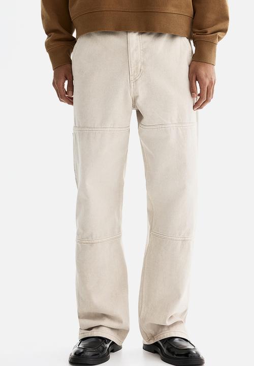 H&M - Regular fit carpenter trousers - light beige
