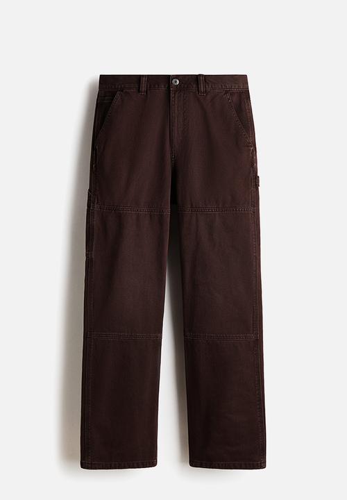 H&M - Regular fit carpenter trousers - dark brown