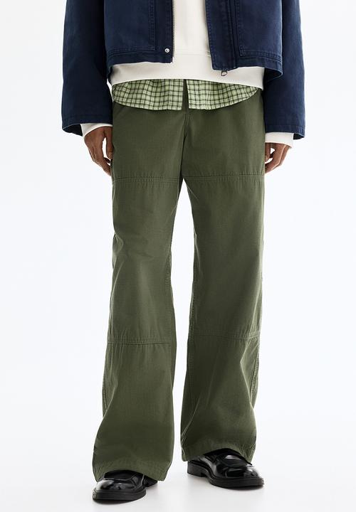 H&M - Relaxed fit trousers - khaki green
