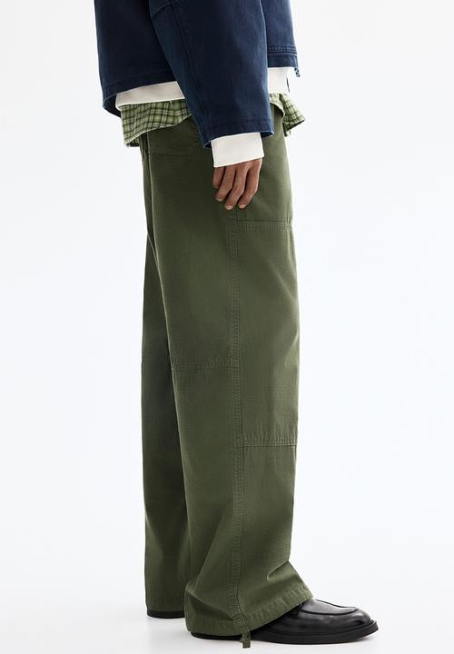 H&M - Relaxed fit trousers - khaki green