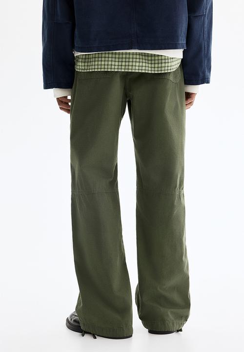 H&M - Relaxed fit trousers - khaki green