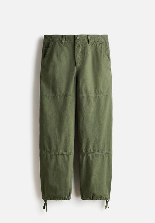 H&M - Relaxed fit trousers - khaki green