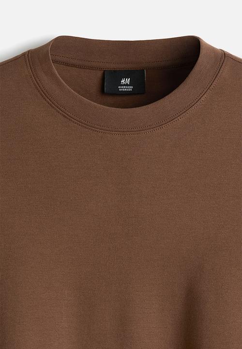 H&M - Oversized fit interlock t-shirt - dark beige