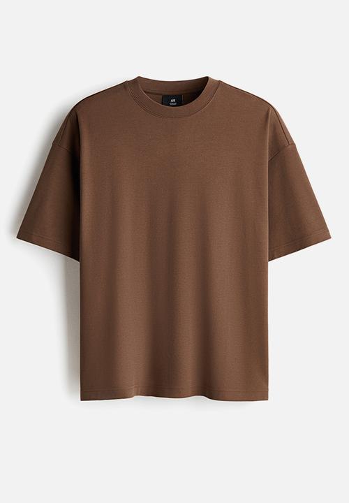 H&M - Oversized fit interlock t-shirt - dark beige