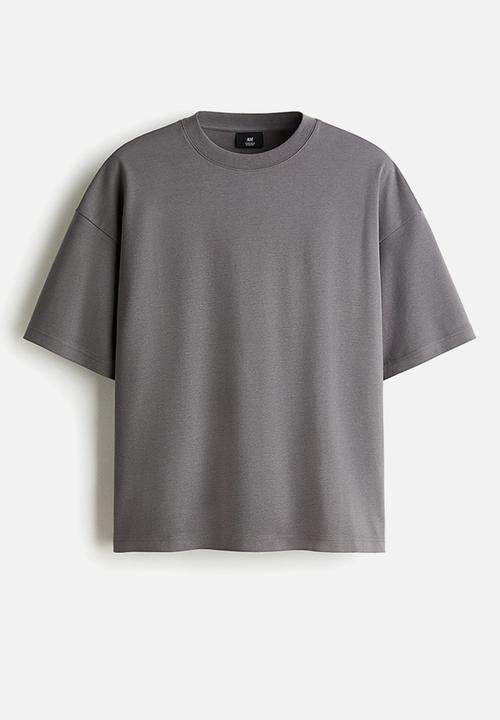 H&M - Oversized fit interlock t-shirt - grey