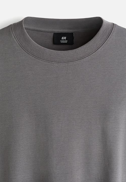 H&M - Oversized fit interlock t-shirt - grey