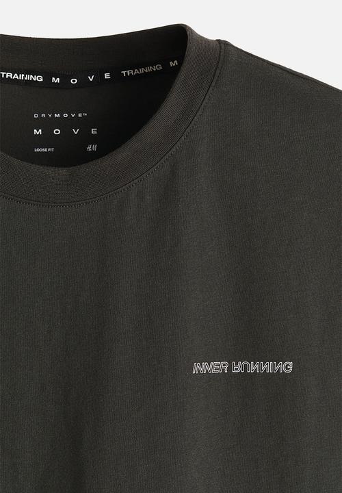 H&M - Loose fit sports vest top with drymove™ - dark grey/inner running