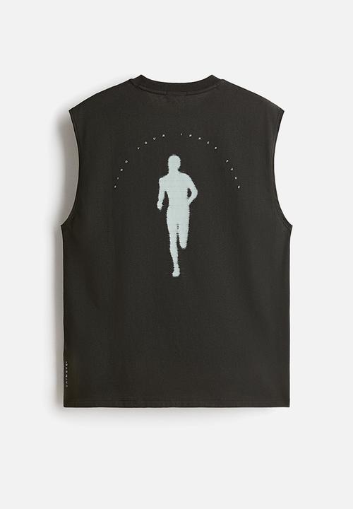 H&M - Loose fit sports vest top with drymove™ - dark grey/inner running