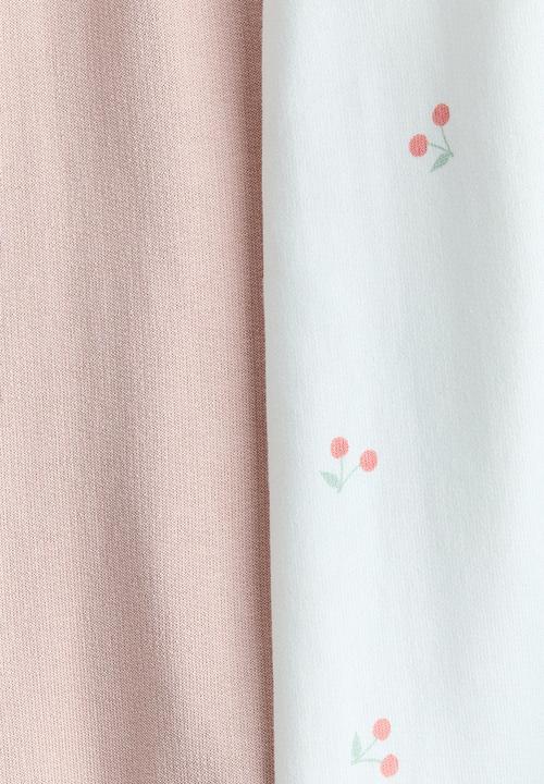 H&M - 2-pack joggers - light pink/cherries