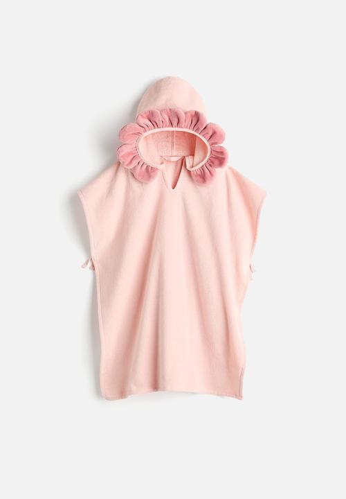 H&M - Towel cape - light pink/flower