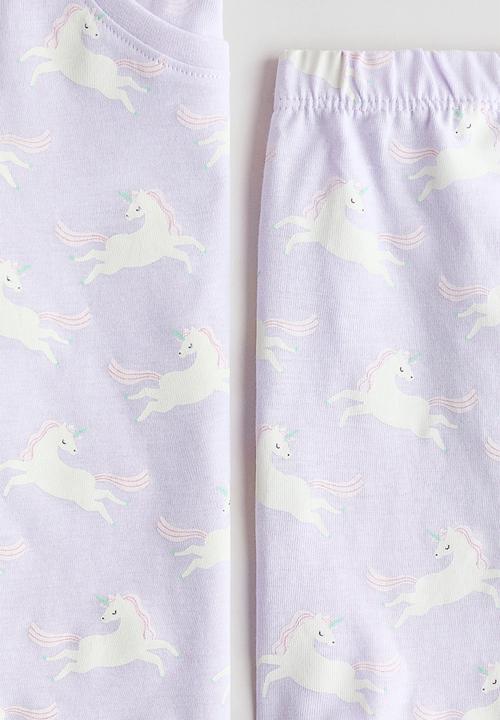 H&M - Cotton pyjamas - light purple/unicorns