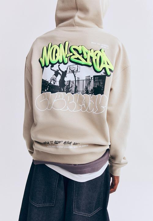 H&M - Hoodie - light beige/non stop