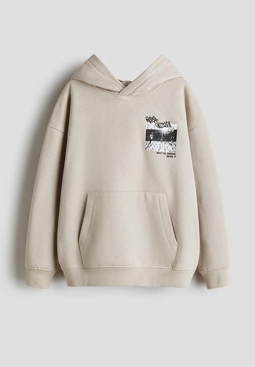 H&M - Hoodie - light beige/non stop