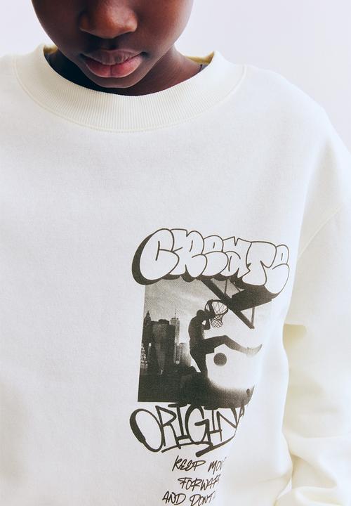 H&M - Print-motif sweatshirt - cream/original