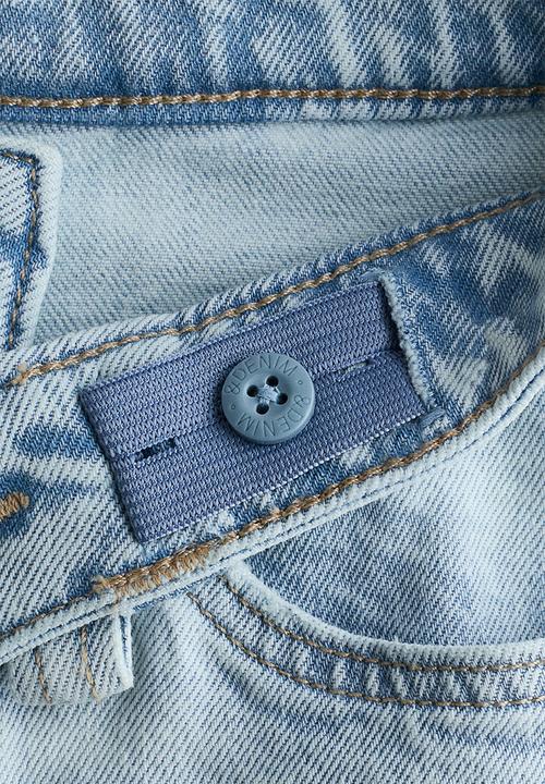 H&M - Baggy fit bootcut leg jeans - light denim blue/bow