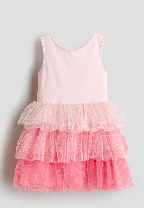 H&M - Flared-skirt dress - pink/glittery