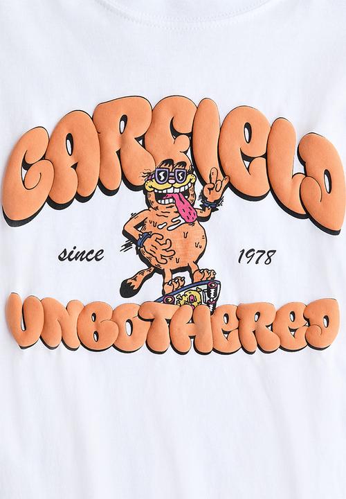 H&M - Print-motif cotton T-shirt - white/garfield