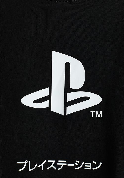 H&M - Print-motif cotton T-shirt - black/playstation