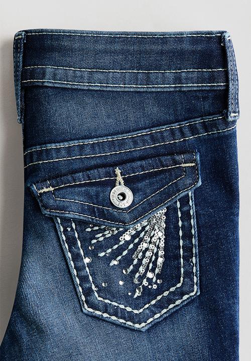 H&M - Flared leg low jeans - dark denim blue