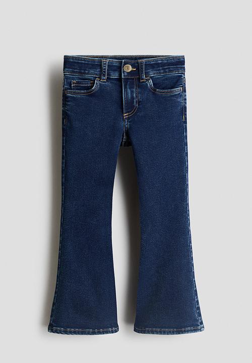 H&M - Super soft flared leg jeans - dark denim blue