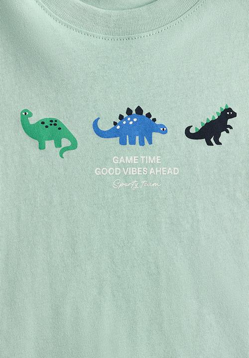 H&M - Printed cotton t-shirt - light green/game time