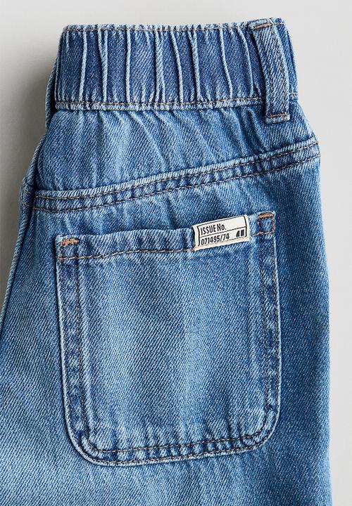 H&M - Cotton denim joggers - denim blue