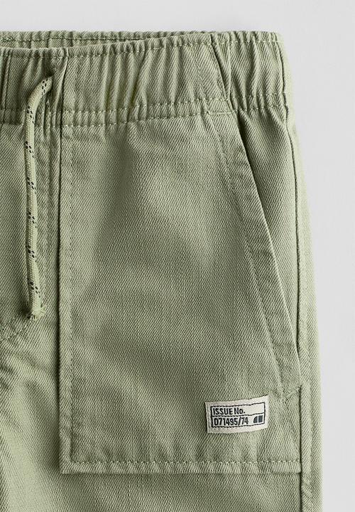 H&M - Cotton twill joggers - khaki green