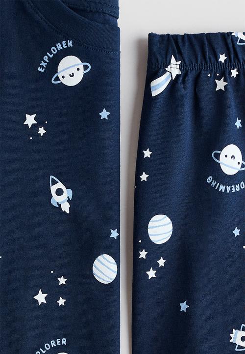 H&M - Printed pyjamas - navy blue/planets