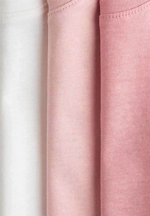 H&M - 3-pack t-shirts - light pink/white