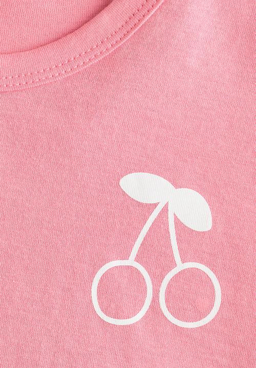 H&M - Printed cotton t-shirt - pink/cherries