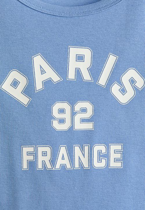 H&M - Printed t-shirt - blue/paris
