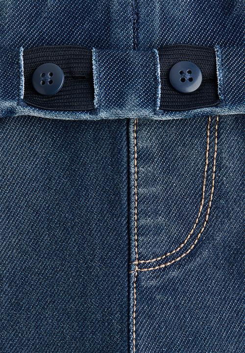 H&M - Denim-look wide-leg jeggings - denim blue