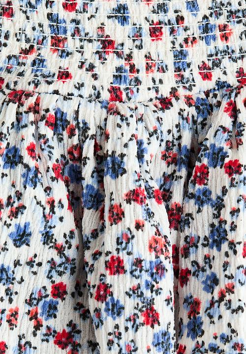 H&M - Printed tiered skort - white/floral