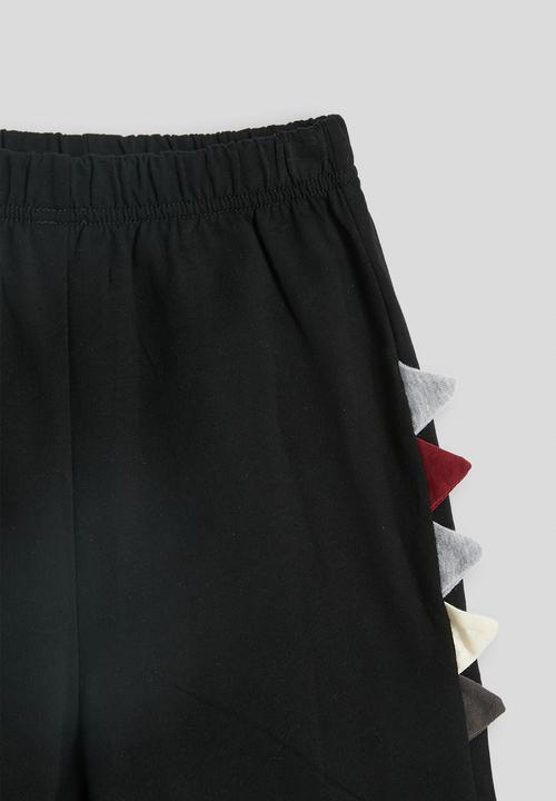 Pop Candy - Dino graphic tee and dino shorts - white/black