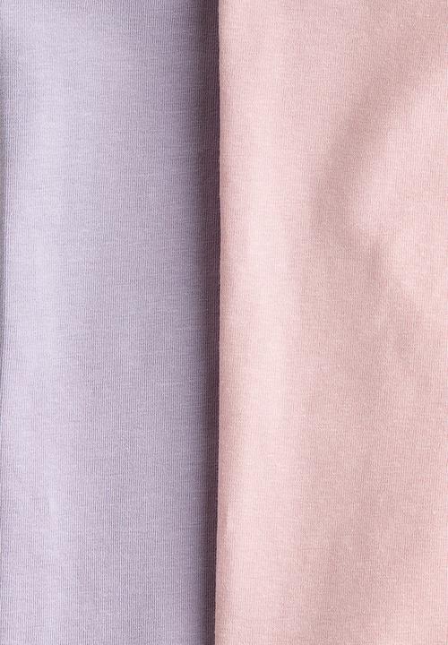 H&M - 2-pack cotton cycling shorts - light pink/light purple