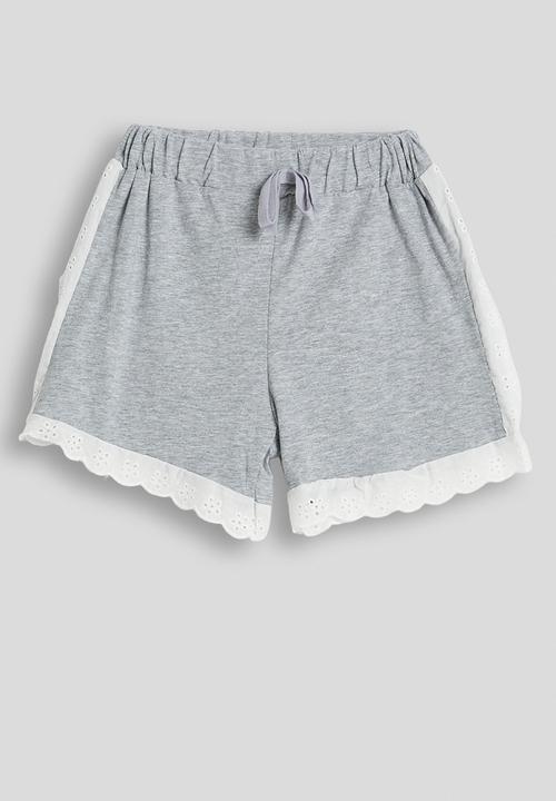 Pop Candy - Anglaise trim sweatset - grey/white