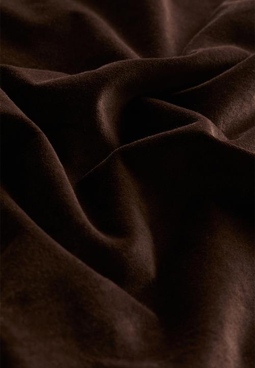 H&M - Cotton velvet cushion cover - dark brown