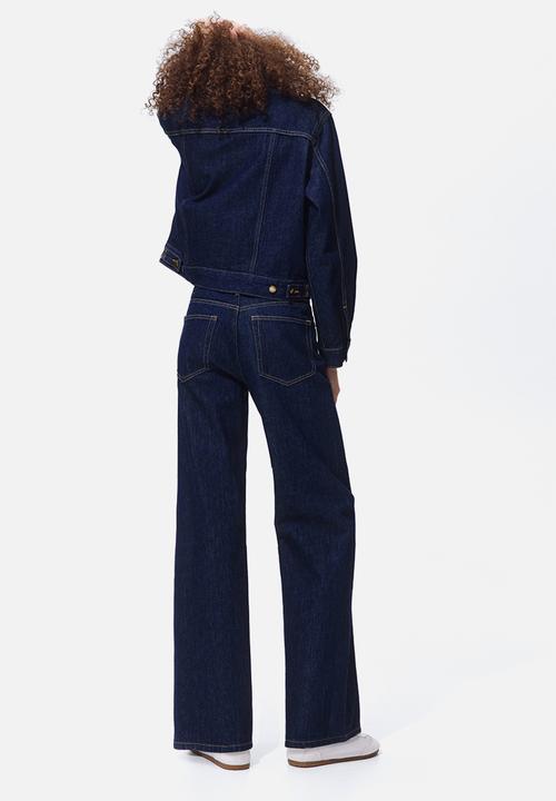 H&M - Wide high jeans - dark denim blue
