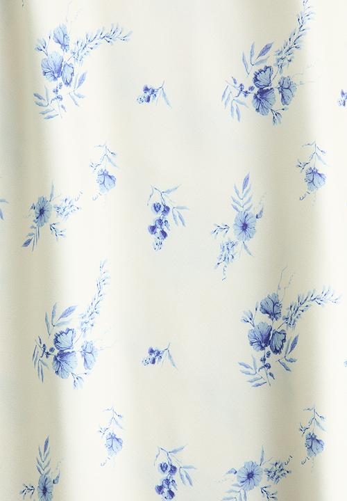 H&M - Midi skirt - white/floral