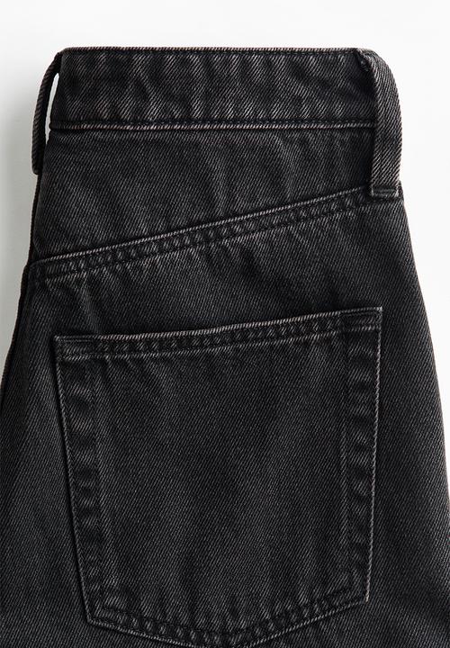 H&M - Wide high waist jeans - washed black