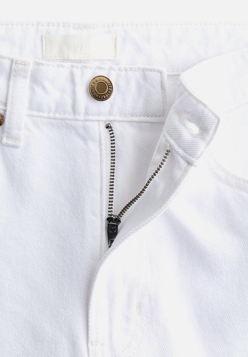 H&M - Wide high waist jeans - white