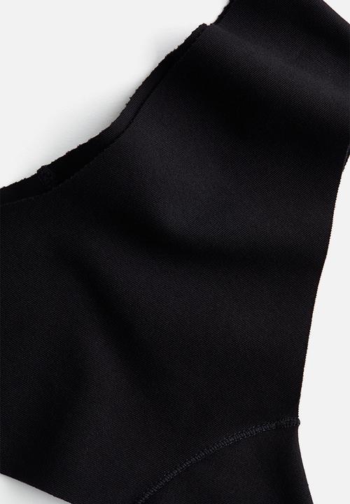 H&M - 3-pack invisible cotton brazilian briefs - black