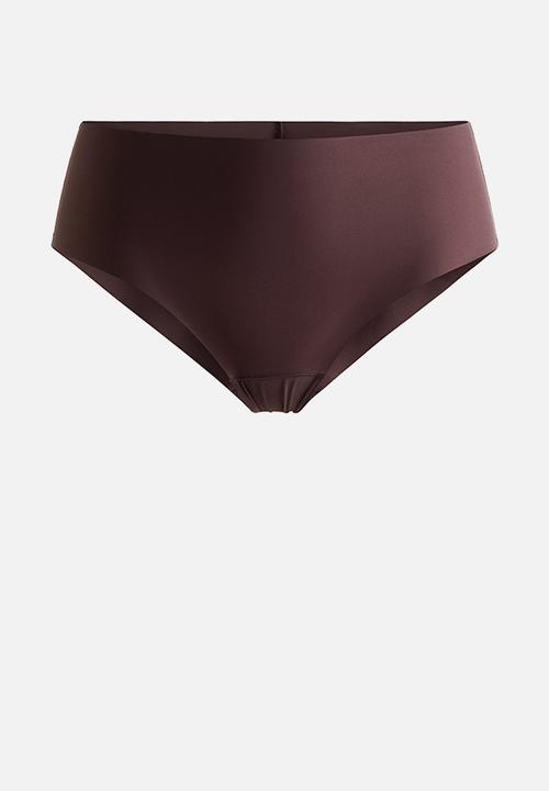 H&M - 3-pack invisible hipster briefs - beige/dark brown