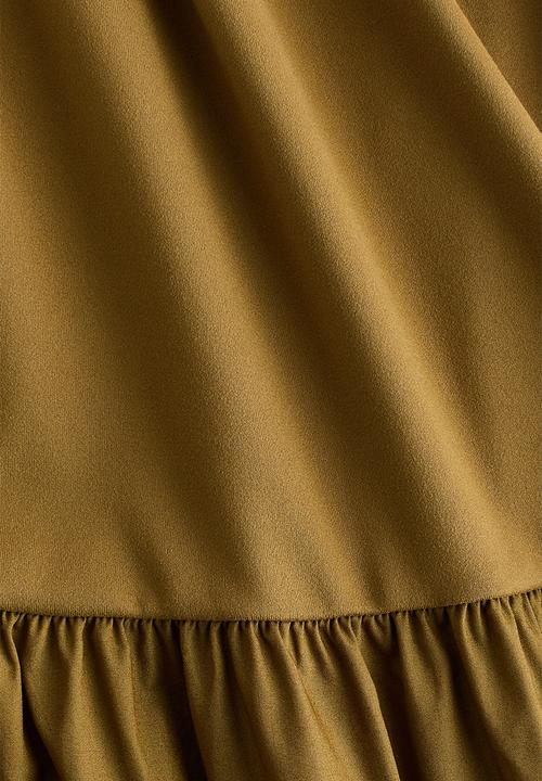 H&M - Short-sleeved maxi dress - golden olive