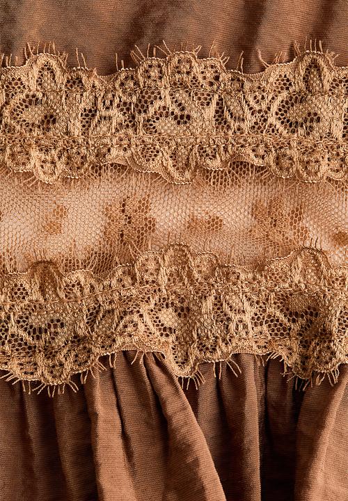 H&M - Lace-detail blouse - brown